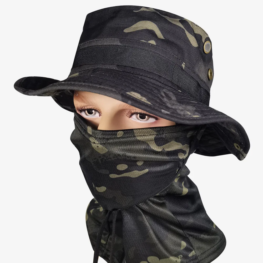 Sombrero táctico camuflaje con polaina de cuello y máscara - imagen 4