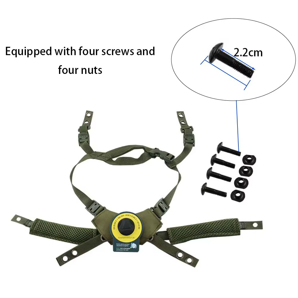 Sistema suspensión casco táctico con espuma y correas ajustables - imagen 3