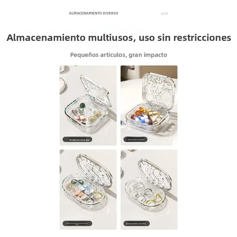 Caja de medicamentos portátil plástico con rejilla para viaje - imagen 2