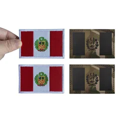 Parche táctico bordado bandera de Perú reflectante IR para mochila