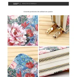 Guofeng Cartera táctica mujer RFID cremallera y ranuras para tarjetas