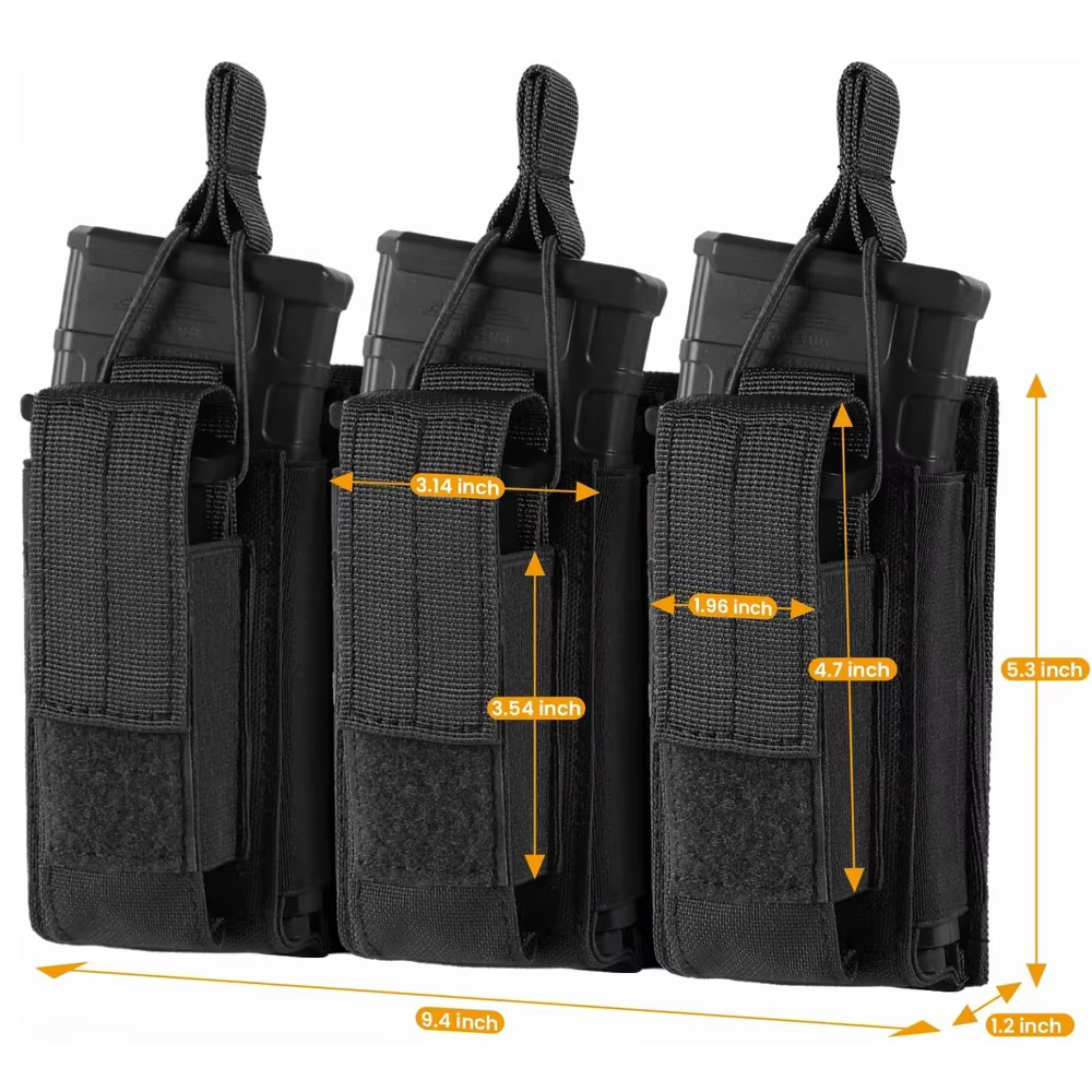 Bolsa táctica Molle doble capa para cargadores 5.56 – M4 M14 M16 - imagen 4