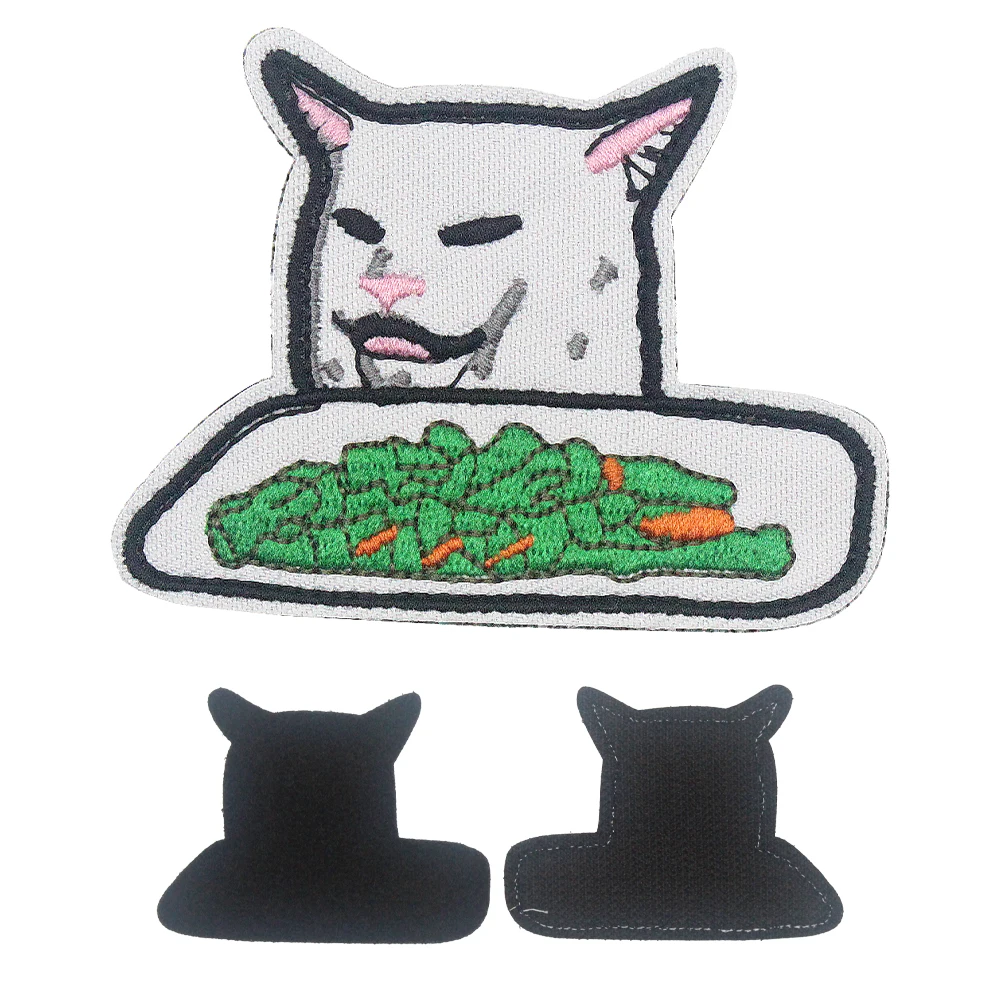Parche bordado MEOW gatito con velcro, para mascotas y ropa - imagen 3