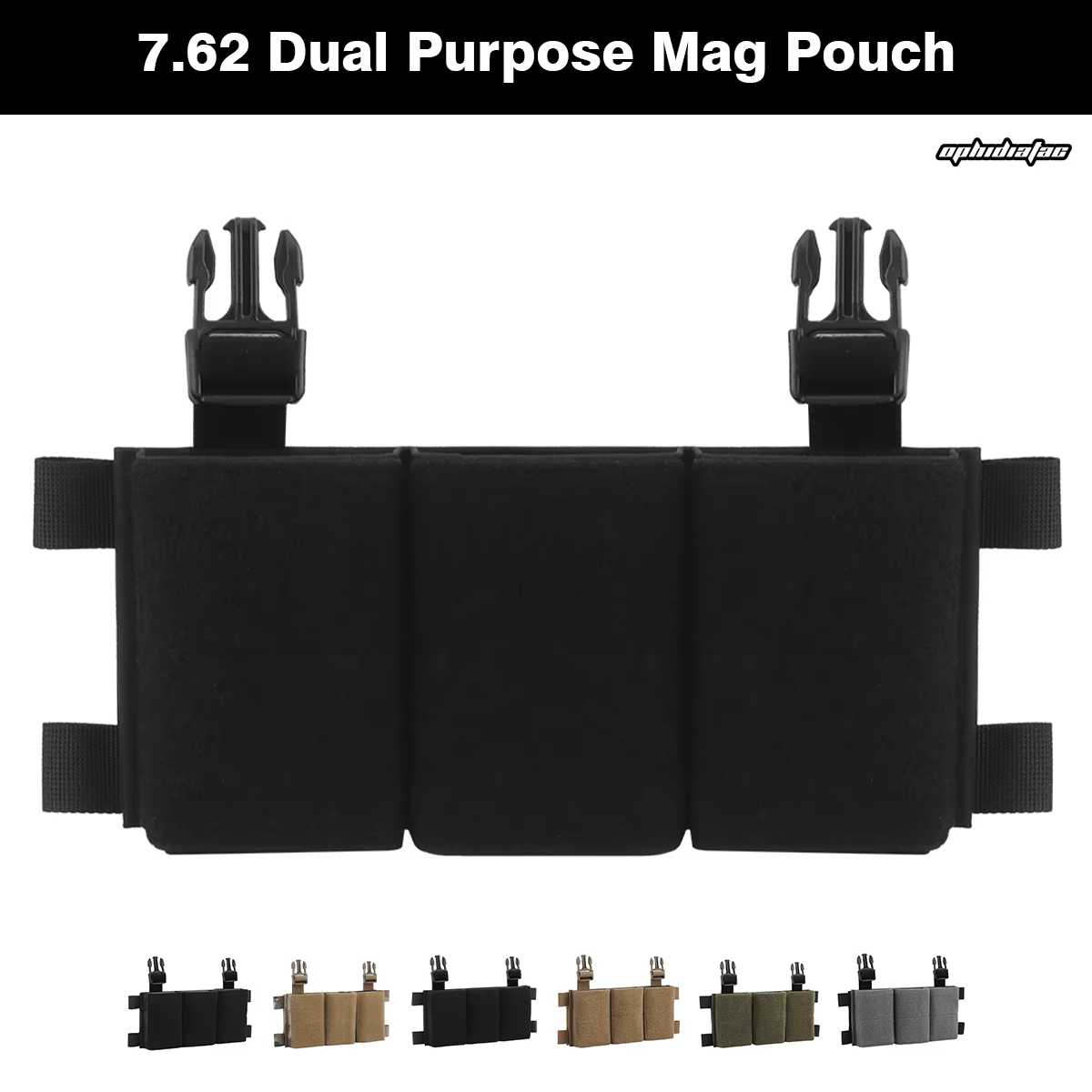 Bolsa MOLLE triple pecho 7,62mm – Retensión elástica silencieuxa - imagen 5