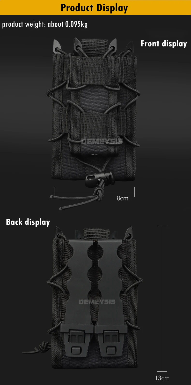 Bolsa táctica en gris y camuflaje