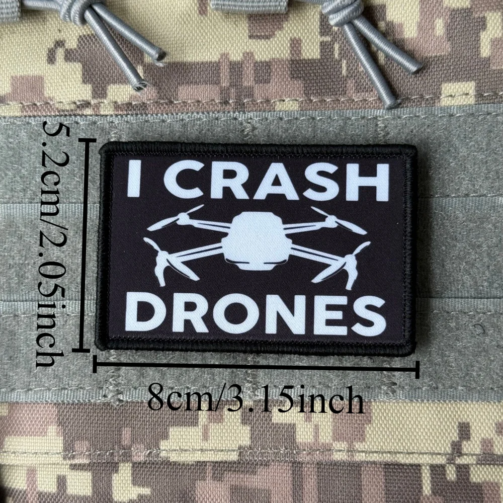 Parche táctico I Crash Drones con velcro para mochila militar - imagen 2