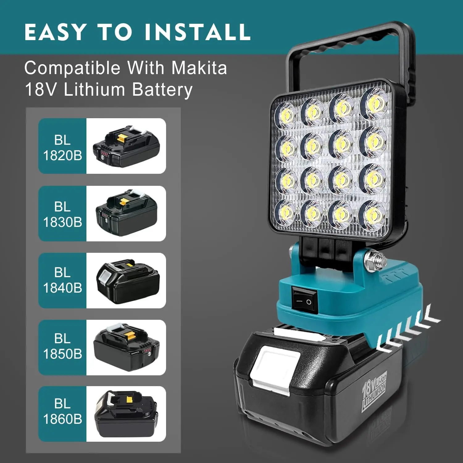 Lámpara de trabajo LED Makita inalámbrica con USB sin batería - imagen 2