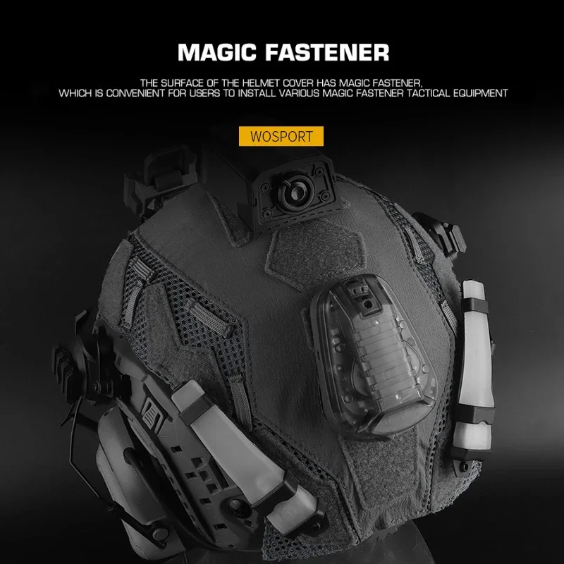 Funda de casco FAST SF corte súper alto: tela táctica cubierta - imagen 5