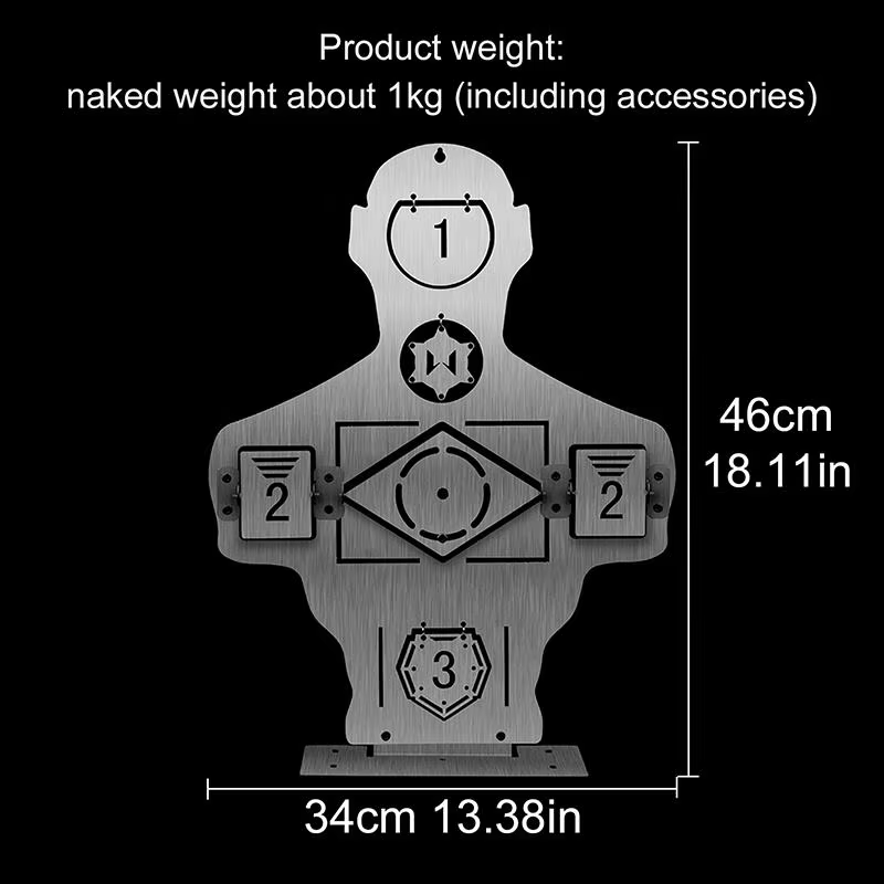 Objetivo de tiro medio cuerpo de acero inoxidable portátil de metal - imagen 2