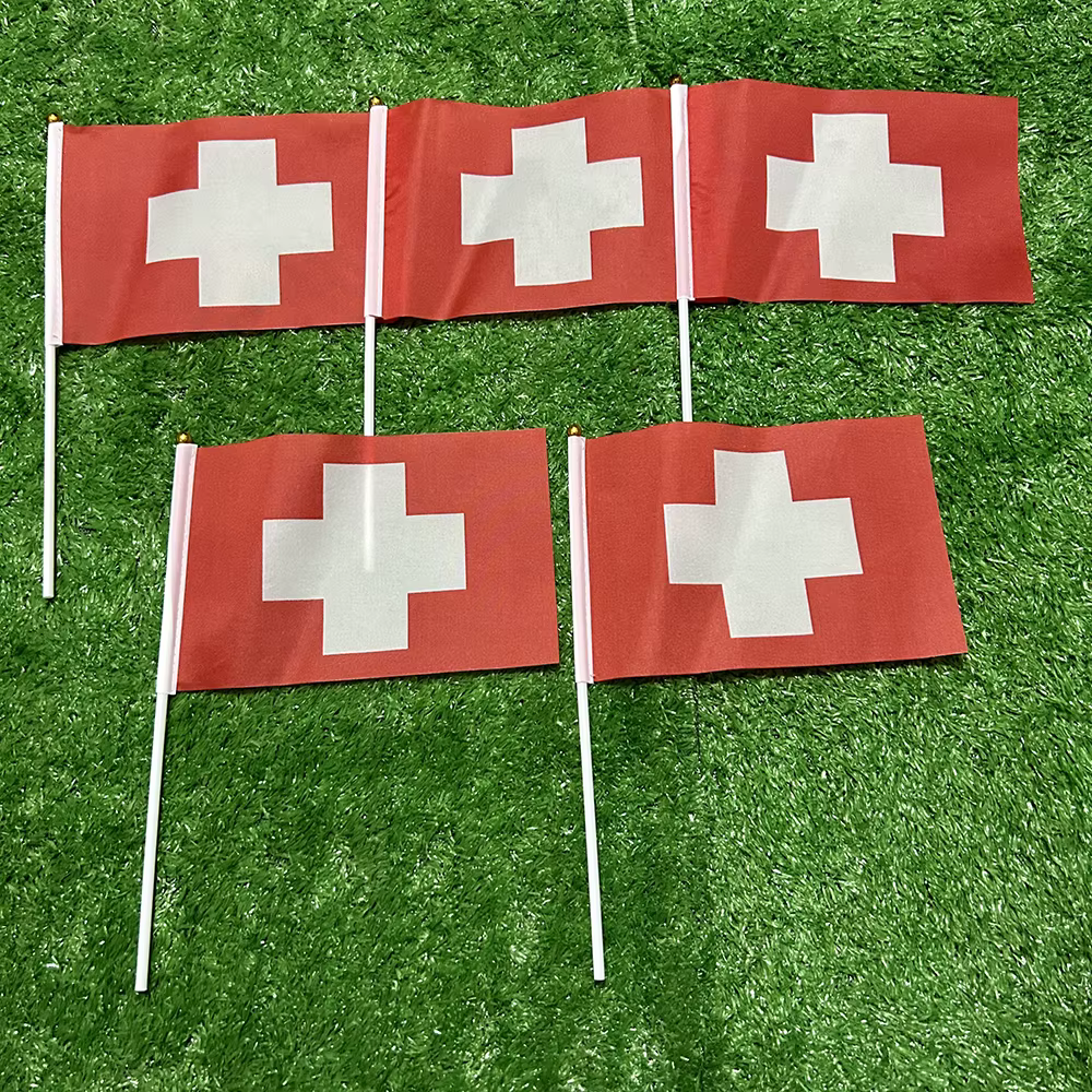 Bandera de Suiza para agitar con la mano