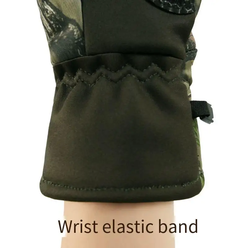 Guantes tácticos caza impermeables lana polar camuflaje - imagen 2