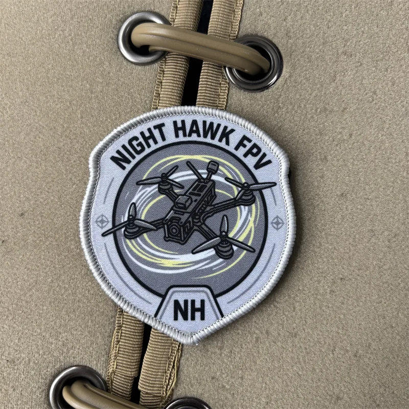 Parche táctico NIGHT HAWK FPV con velcro para mochila