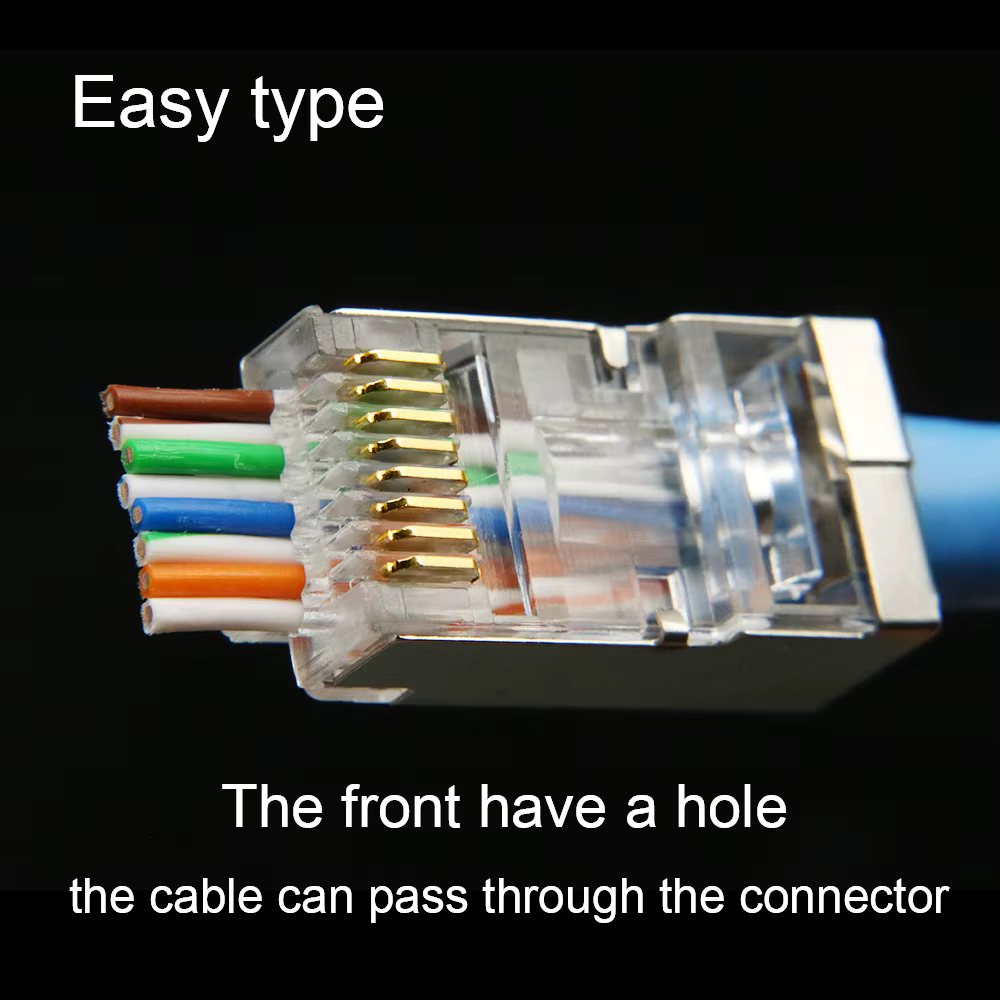 Conector RJ45 Cat6a blindado 8P8C STP FTP/SFTP para red modular