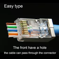 Conector RJ45 Cat6a blindado 8P8C STP FTP/SFTP para red modular