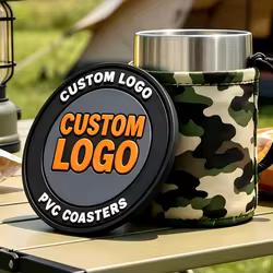 Posavasos de té con logotipo, silicona y PVC suave resistente al calor
