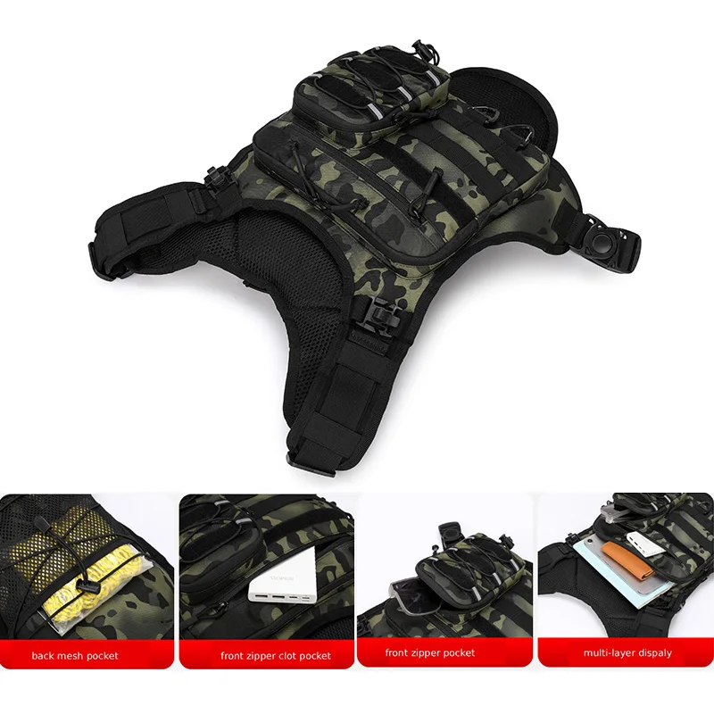 Chaleco Táctico con Mochila Molle para Outdoor y Entrenamiento - imagen 5