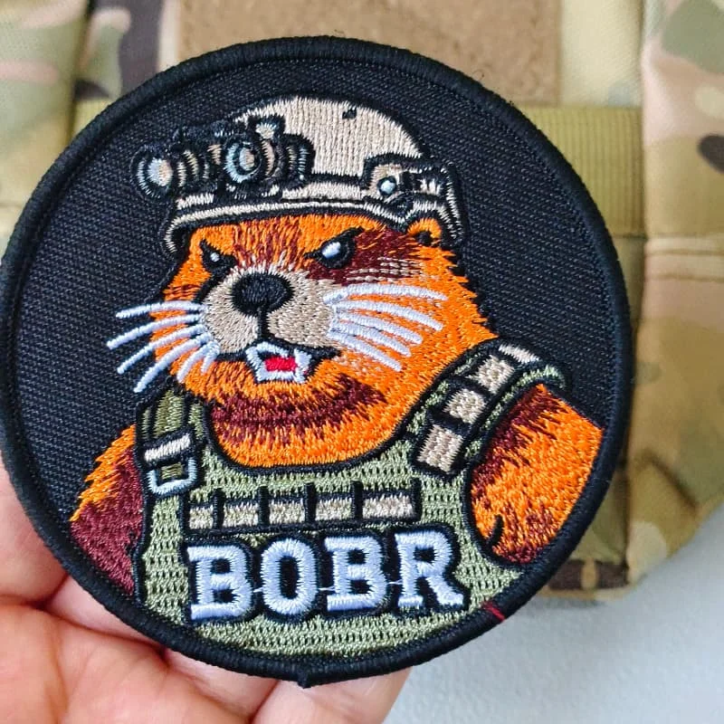 Parche bordado Bobr Beaver con velcro