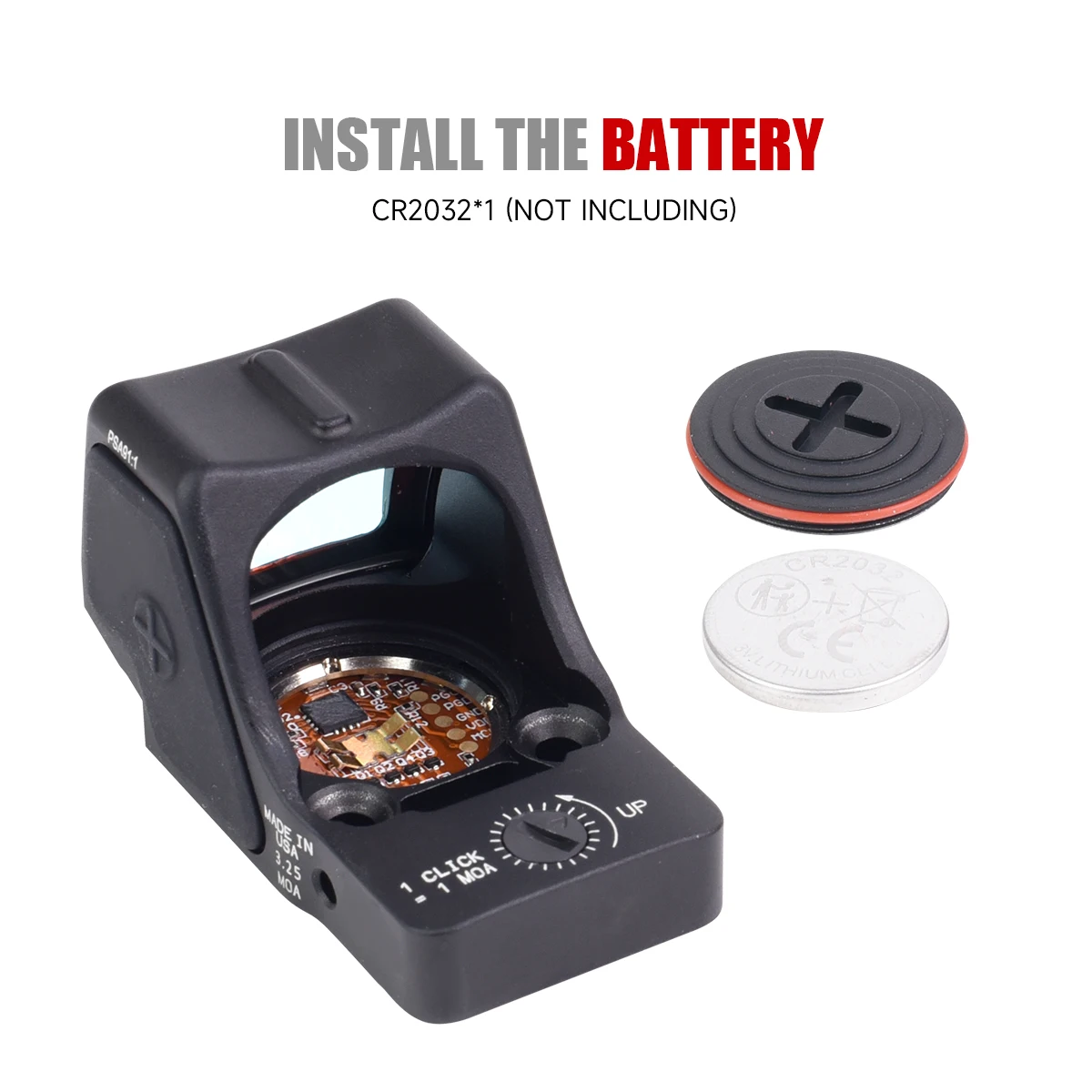 Mira red dot RM-HD Táctica reflex para Glock con ajuste de luz - imagen 2