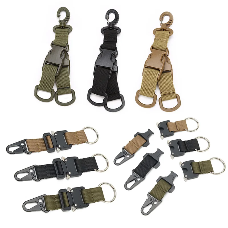 Mosquetón táctico MOLLE con clip rápido para mochila y llavero - imagen 2