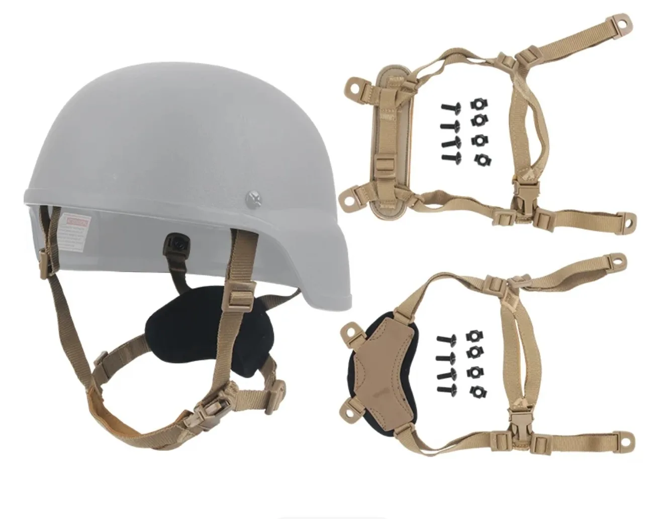 LWH M88 correa de sujeción casco táctico negro/oliva - imagen 5