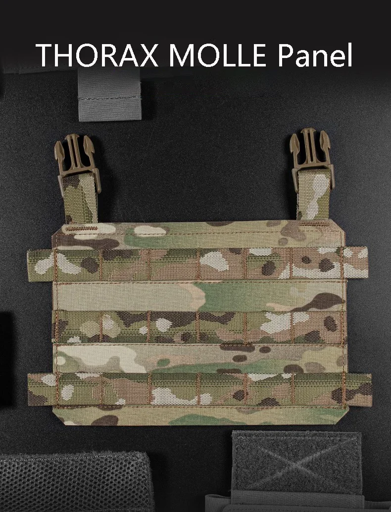 Panel MOLLE THORAX en uso con portador de placa