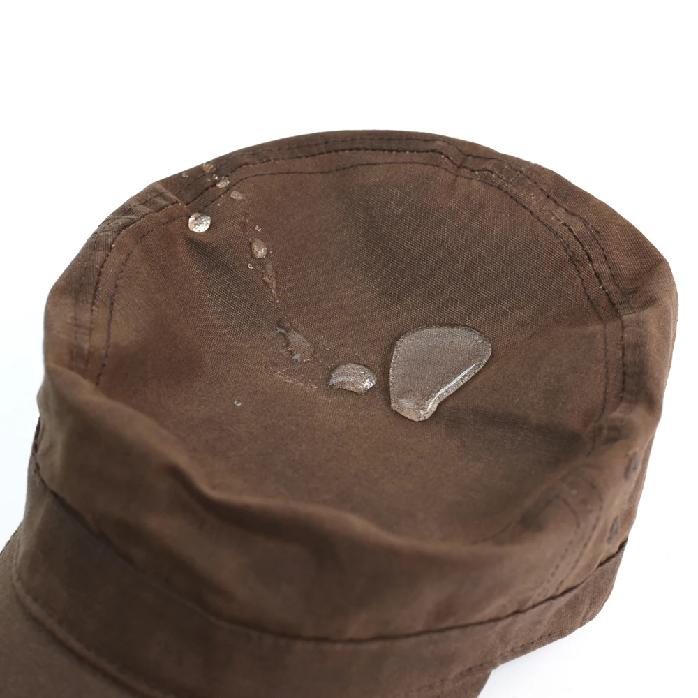 Gorra militar lona encerada algodón impermeable cadete Vintage plana - imagen 5