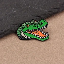 Broche de cocodrilo estilo antiguo en aleación tipo insignia