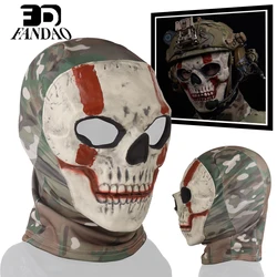Máscara táctica Airsoft Ghost COD de cara completa látex calavera