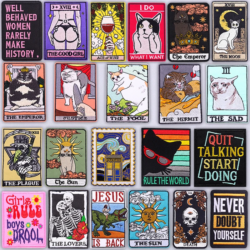 Parche bordado Tarot zodiaco, planchado o coser para chaqueta y mochila - imagen 4