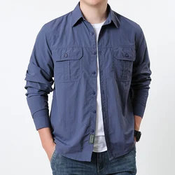 Camisa táctica caza manga larga transpirable bolsillo con cremallera
