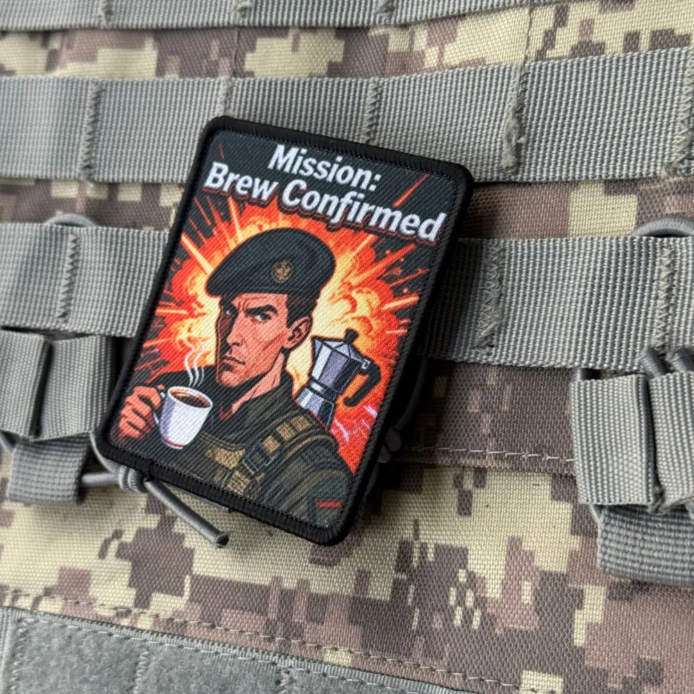 Parche táctico velcro café Mission Brew Confirmed para mochila - imagen 4
