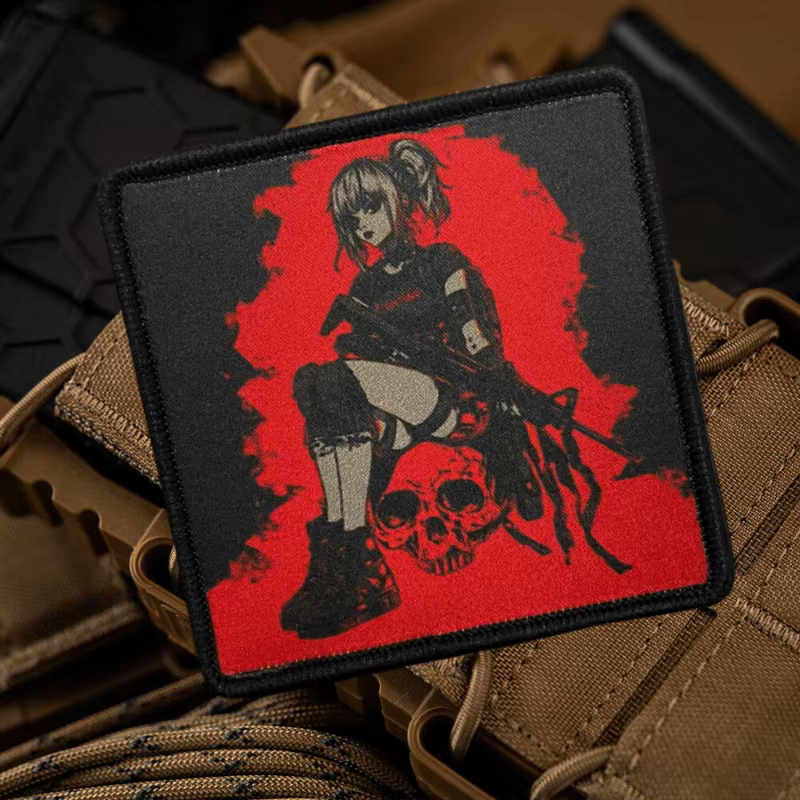 Parche táctico esqueleto military anime – Adhesivo para niña - imagen 3