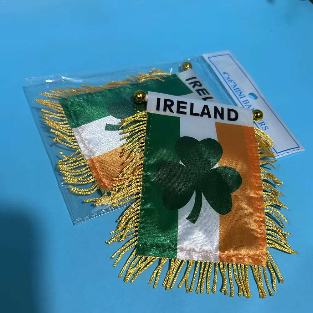 SKY FLAG bandera para ventana de coche trébol San Patricio Irlanda