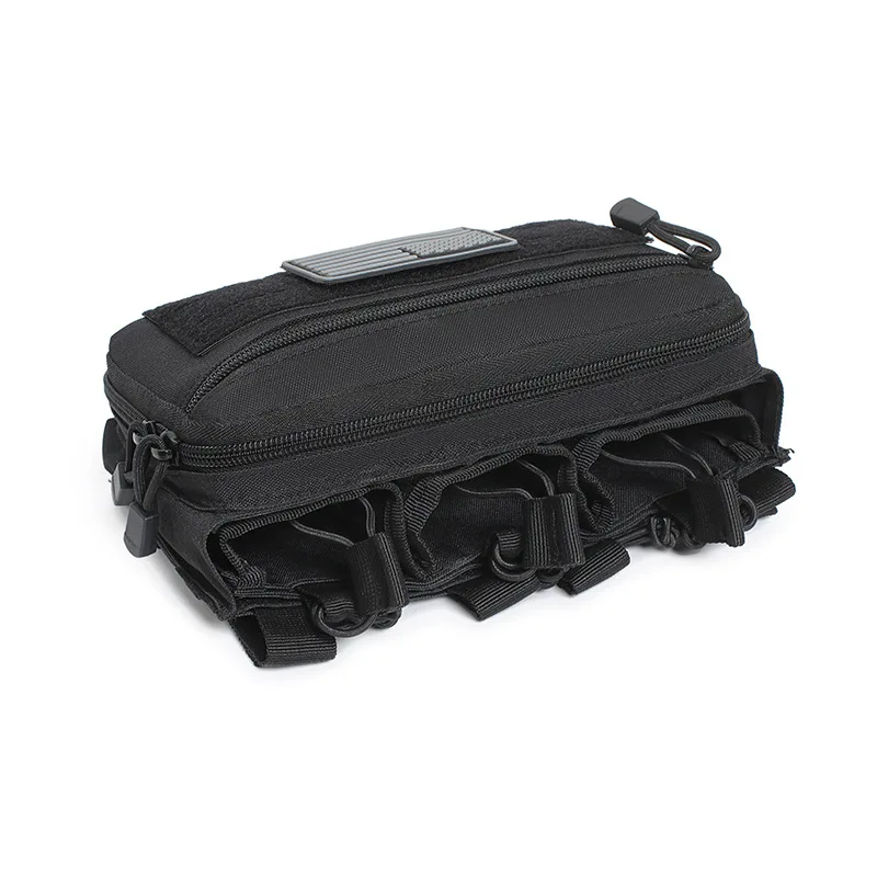 Bolsa táctica triple compatible con equipo MOLLE y chalecos