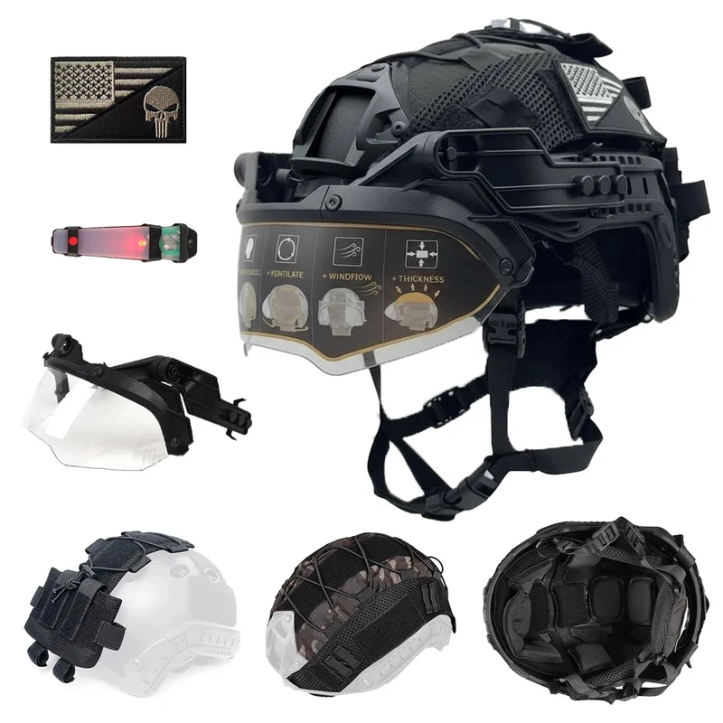Casco táctico FAST ABS ligero con dial de suspensión ajustable - imagen 5