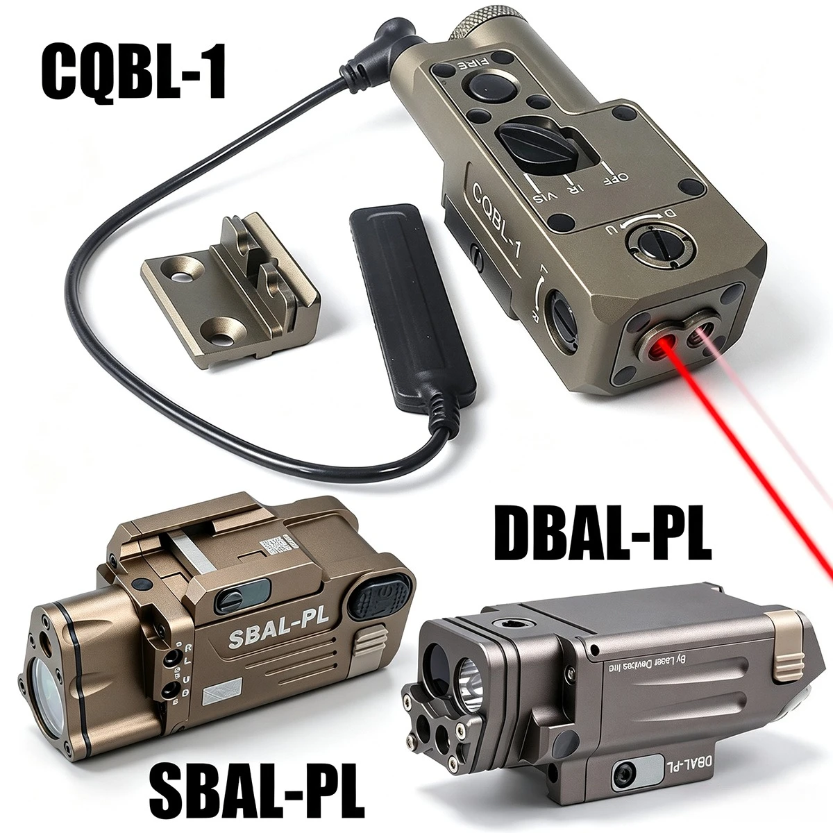 CQBL-1 DBAL-PL Láser táctico IR rojo verde para Picatinny - imagen 2
