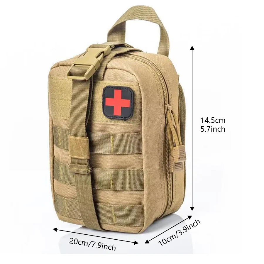 Riñonera táctica MOLLE modular – Camuflaje woodland outdoor y senderismo - imagen 4