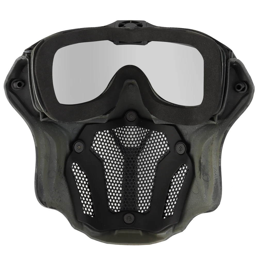 Máscara táctica antivaho con ventilador y protección facial completa para airsoft