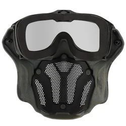 Máscara táctica antivaho con ventilador y protección facial completa para airsoft