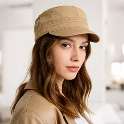 Gorra militar de algodón lavado vintage unisex primavera verano