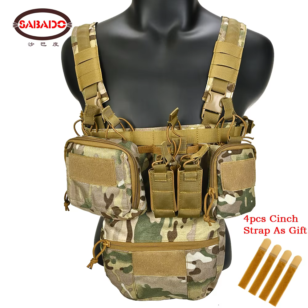 CS Match TCM Chest Rig – Chaleco táctico MOLLE porta cargadores Airsoft