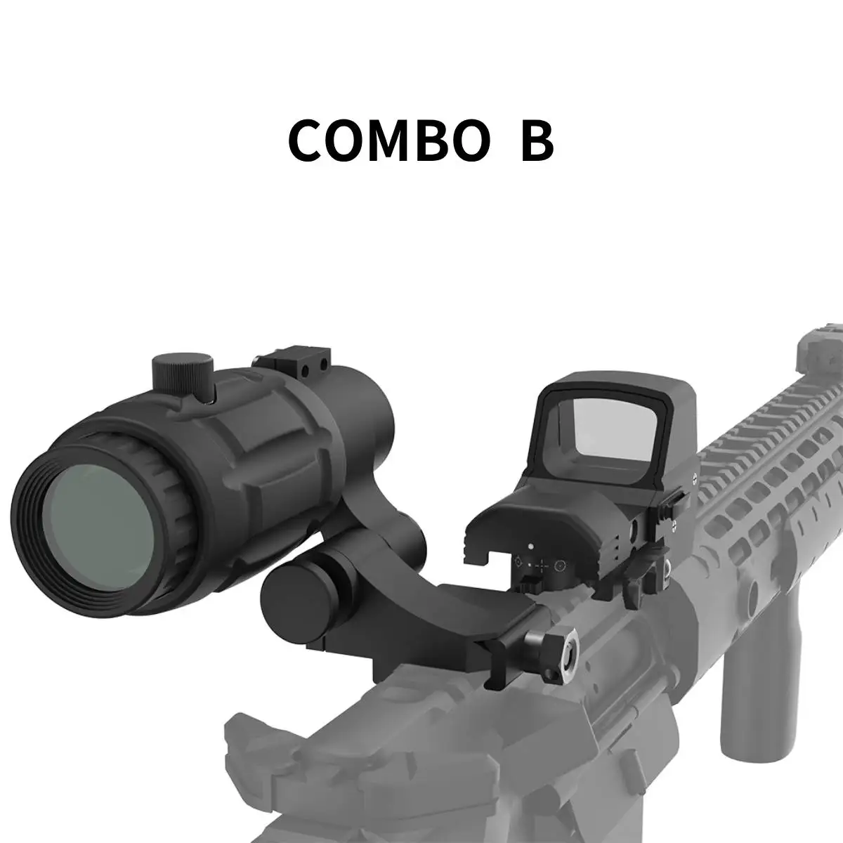 Victoptics SRD mira de punto rojo con magnificador y montura abatible - imagen 5
