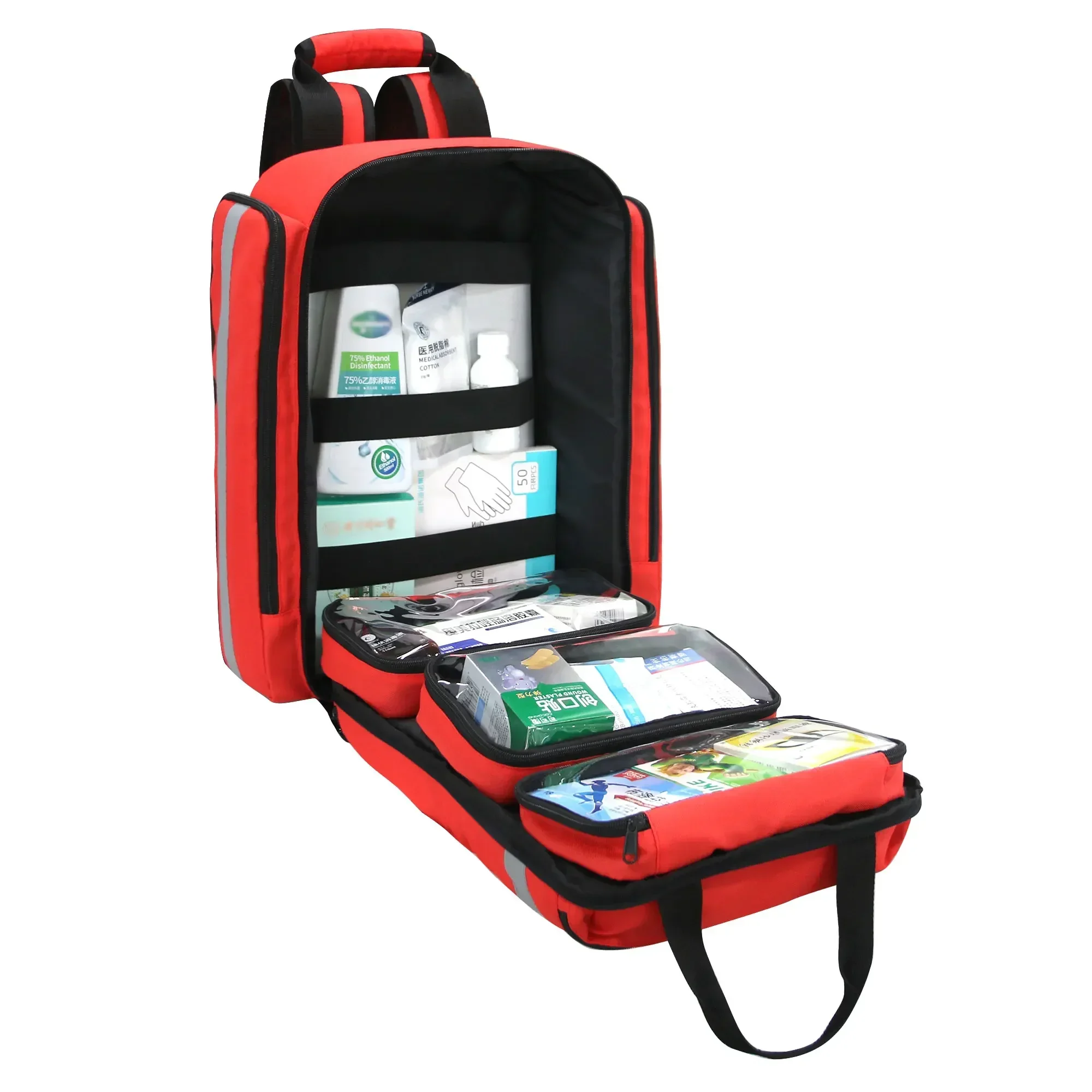 Botiquín de primeros auxilios plegable para emergencia, mochila - imagen 4