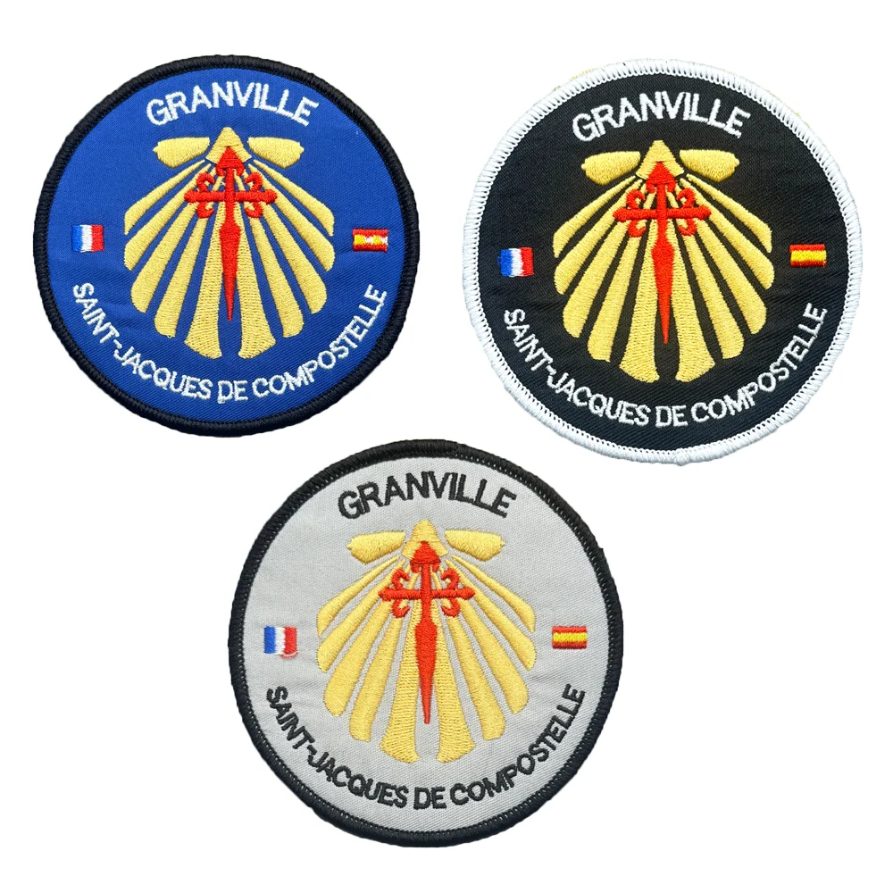 Parche bordado SAINT-JACQUES DE COMPOSTELLE para mochila con gancho