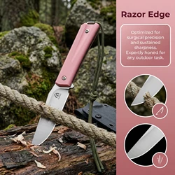 Cuchillo fijo táctico con mango G10 y funda para exteriores