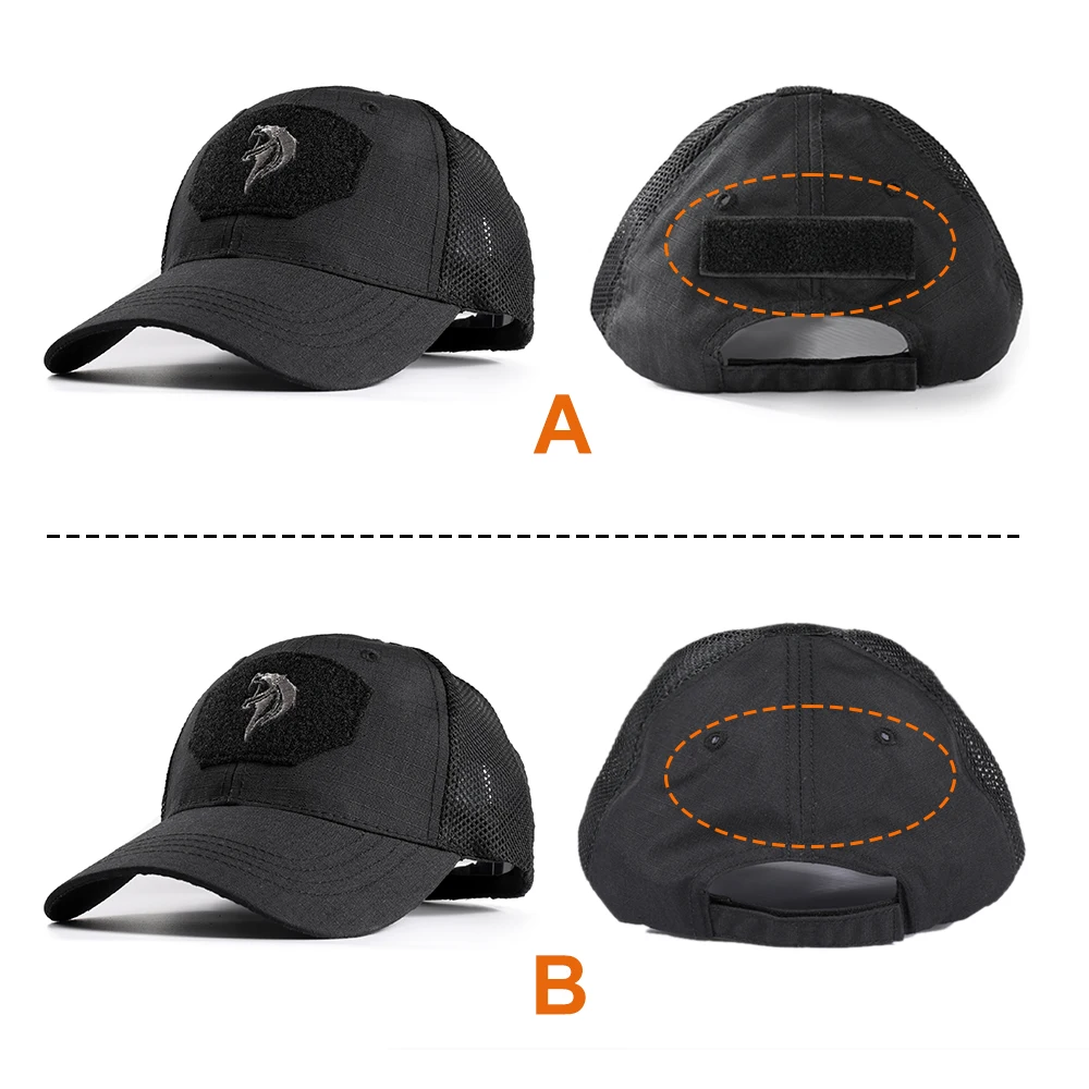 Gorra táctica de malla en camuflaje