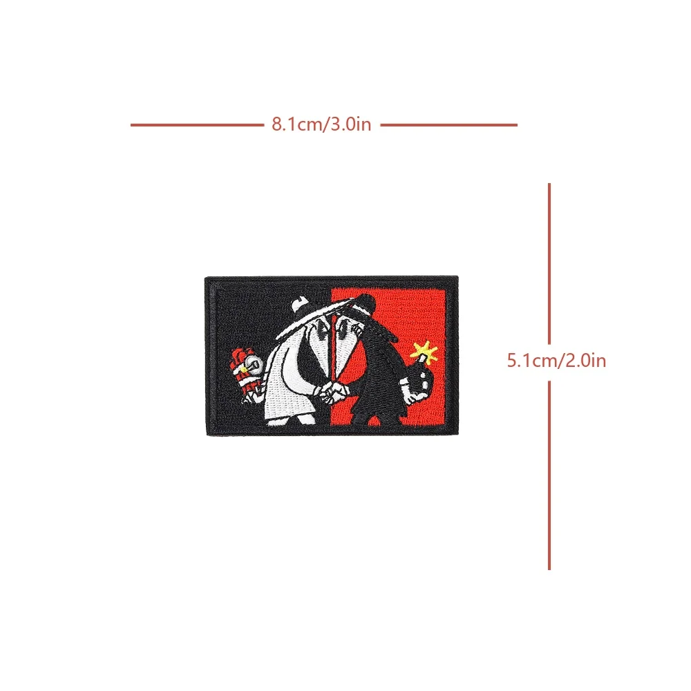 Parche bordado táctico con cita y meme – Velcro para mochila - imagen 4