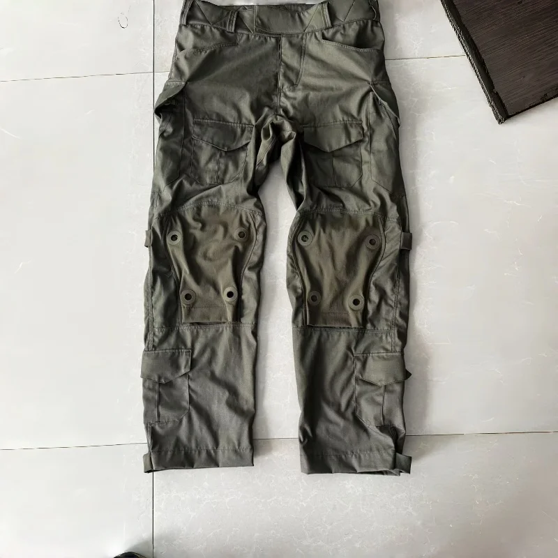 Pantalones tácticos exteriores RG/BK nailon y algodón