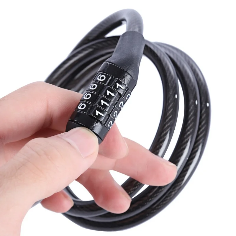 Candado de cable con código fijo antirrobo para bicicleta y moto - imagen 5