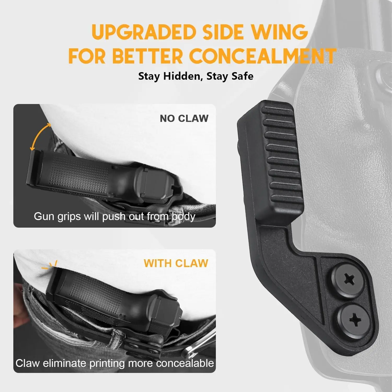 Funda Kydex IWB Warriorland Glock zurdos, compatible MOS - imagen 2